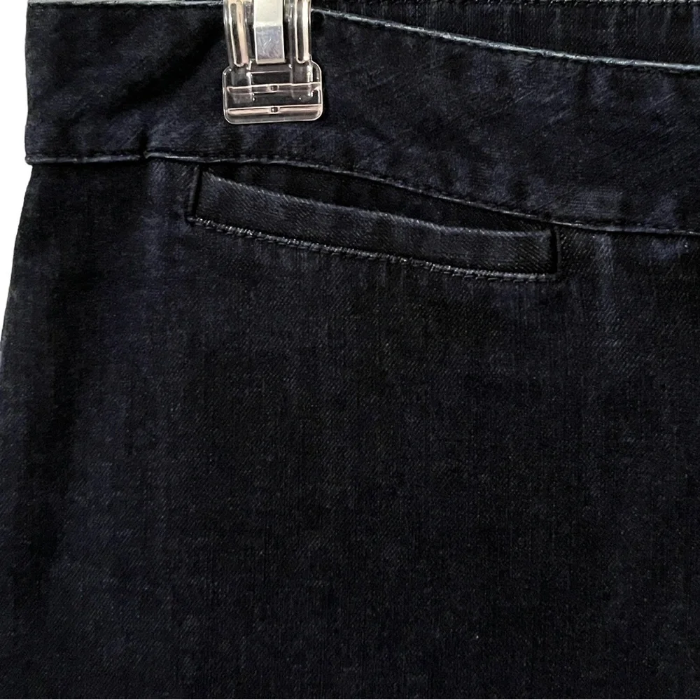 Soft Surroundings Dark Blue Wash Denim Trousers Size 10 Tall